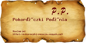 Pokoráczki Peónia névjegykártya